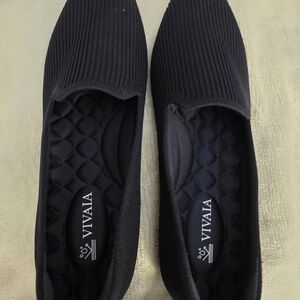 VIVAIA Black Slip-On Shoes
